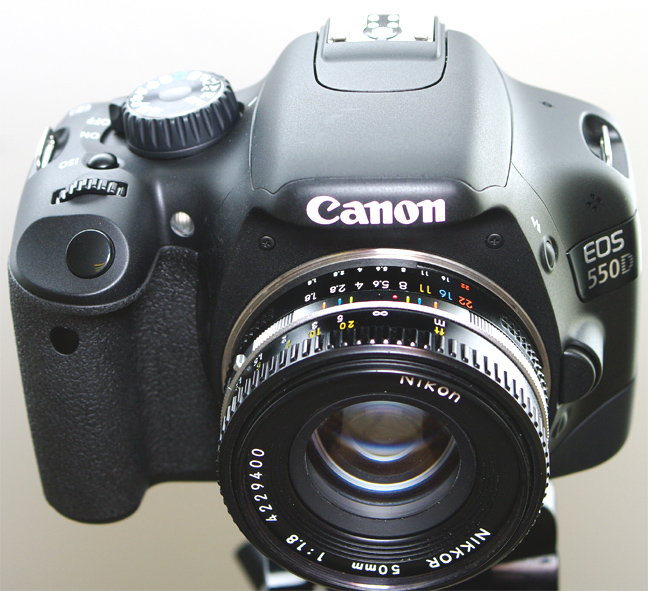 Nikon lens on Canon